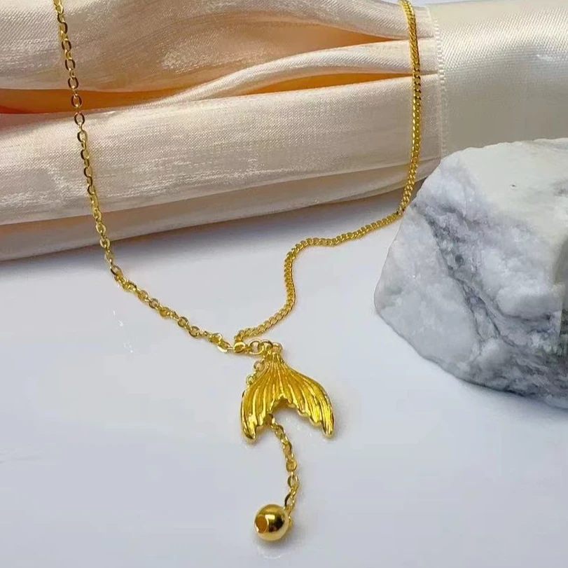 《小糖姐珠宝上新》足金9999 鱼尾套链 时尚 经典 百搭 个性