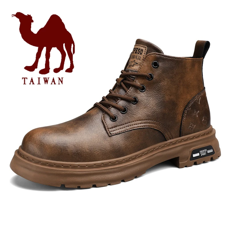 【头层牛皮】加绒男士保暖真皮马丁靴复古英伦靴百搭冬季男鞋7723