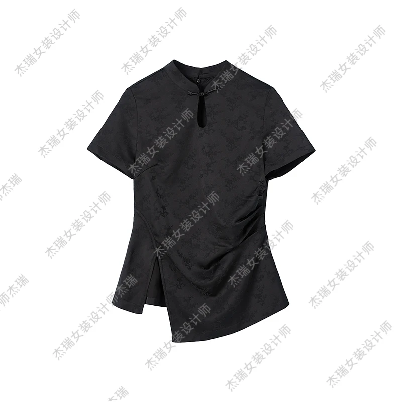 JUNJJ【念奴娇】2024清凉新中式轻奢气质衬衫女通勤职场法式洋气高