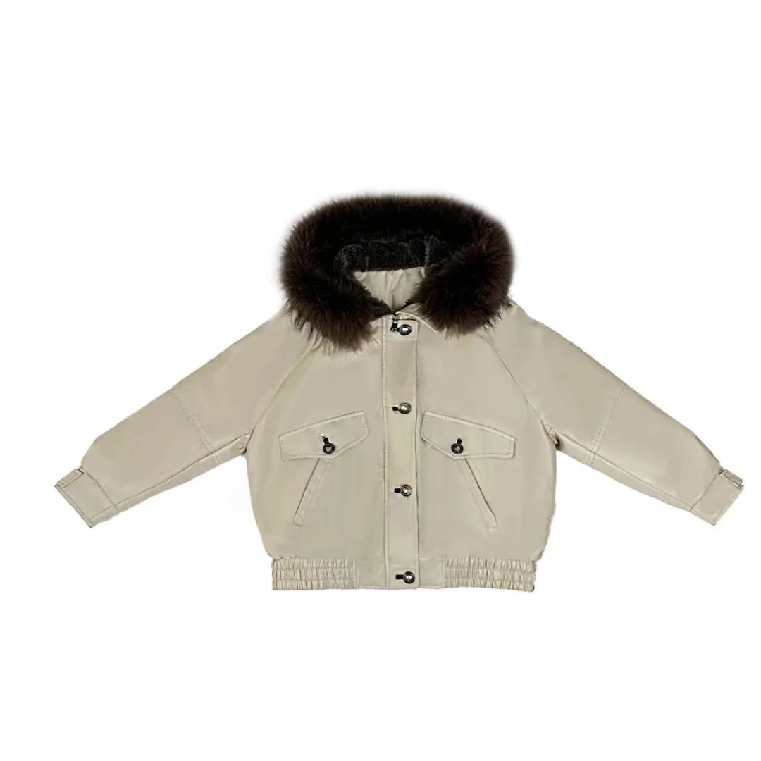 JUNJJ【咖啡糖】貉子毛重工设计感领派克鹅绒服保暖女冬洋气大毛领