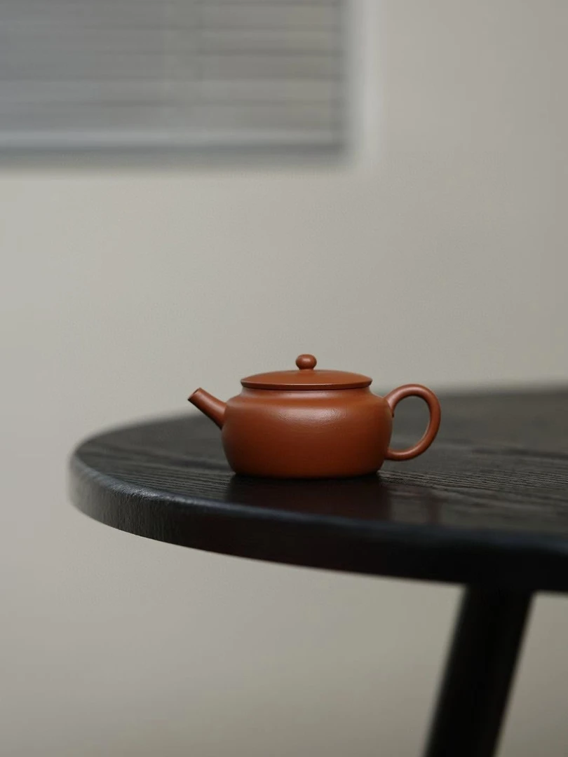 宜兴紫砂茶壶赵庄山朱泥明式桑扁纯手工黄金容量自用送礼品