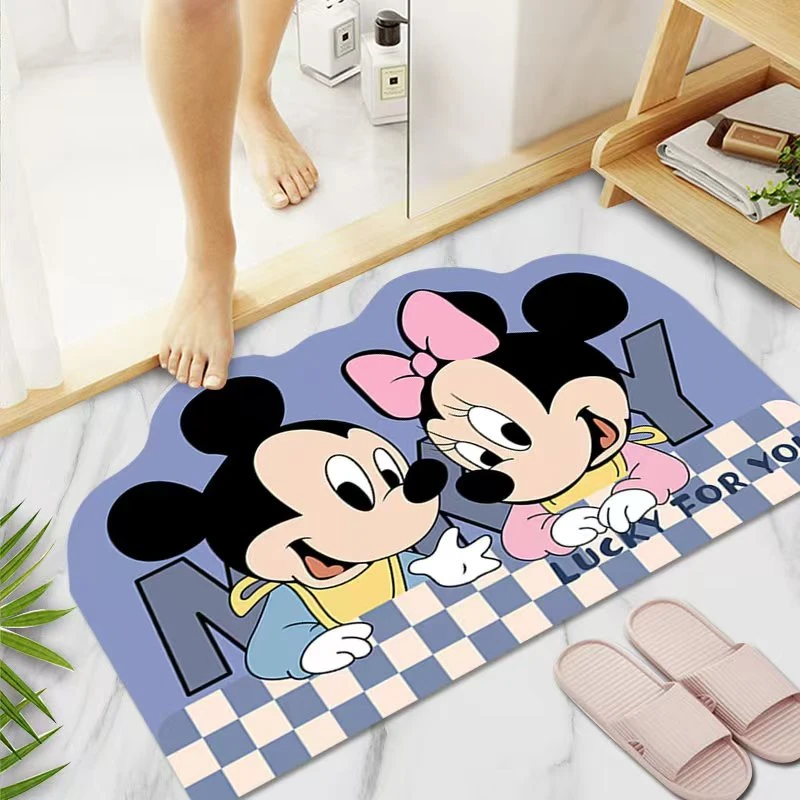 米奇宝宝40*60CM到手两件 浴室门口洗手间家用防滑橡胶底家用地垫