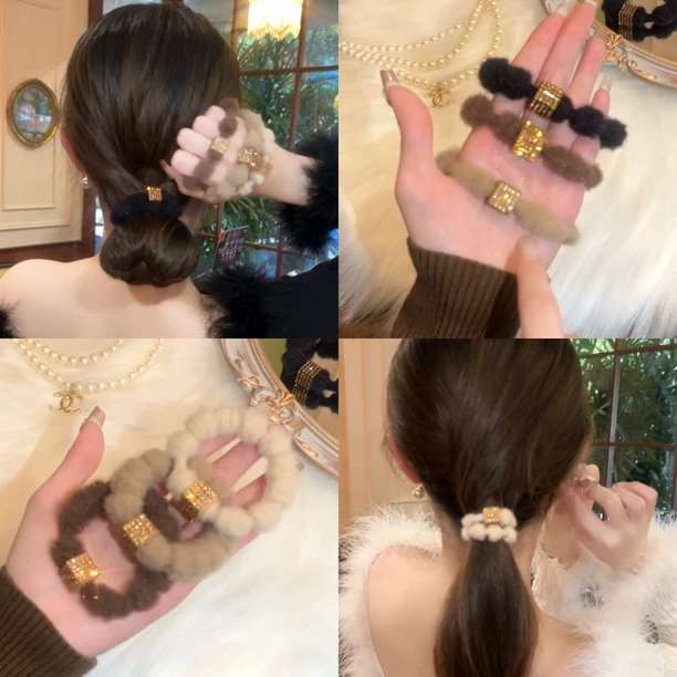 韩国东大门同款气质闪闪发圈女生名媛风美拉德ins头绳高弹力发绳