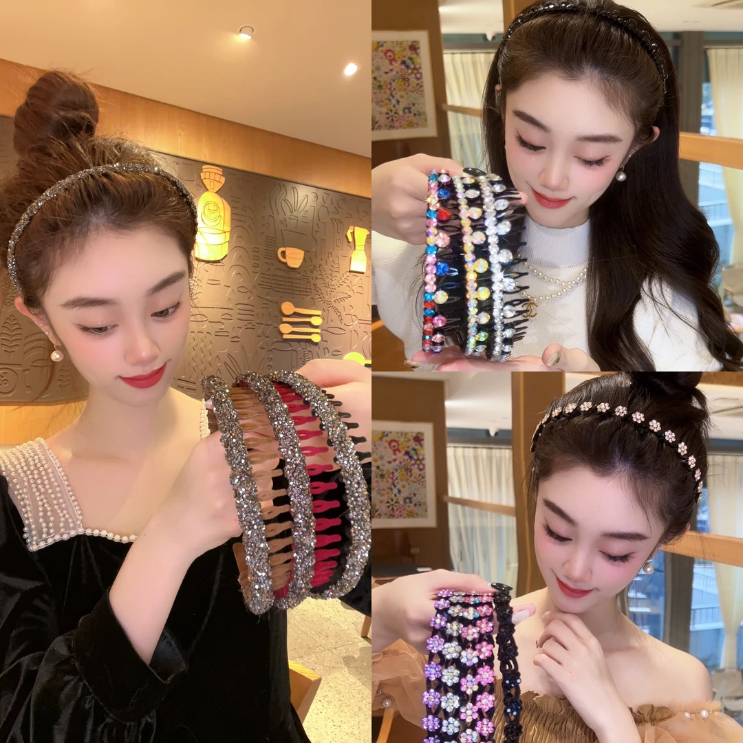 亚克力发饰 2023新款带齿发箍网红简约碎发刘海整理神器波浪头箍