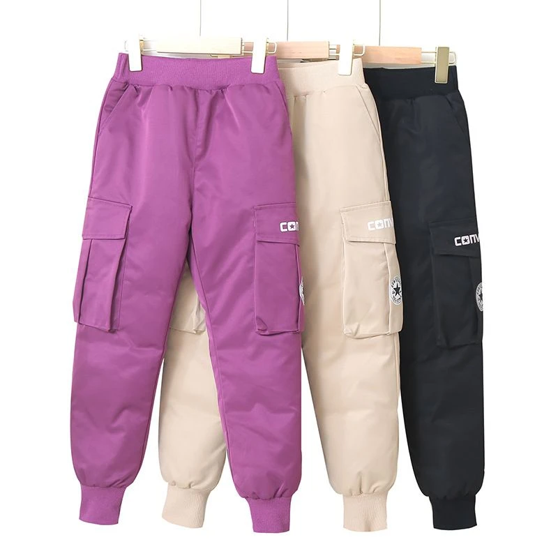 巴拉拉吧可拆洗内胆儿童羽绒裤中大童冬装新款男女童洋气加厚保暖