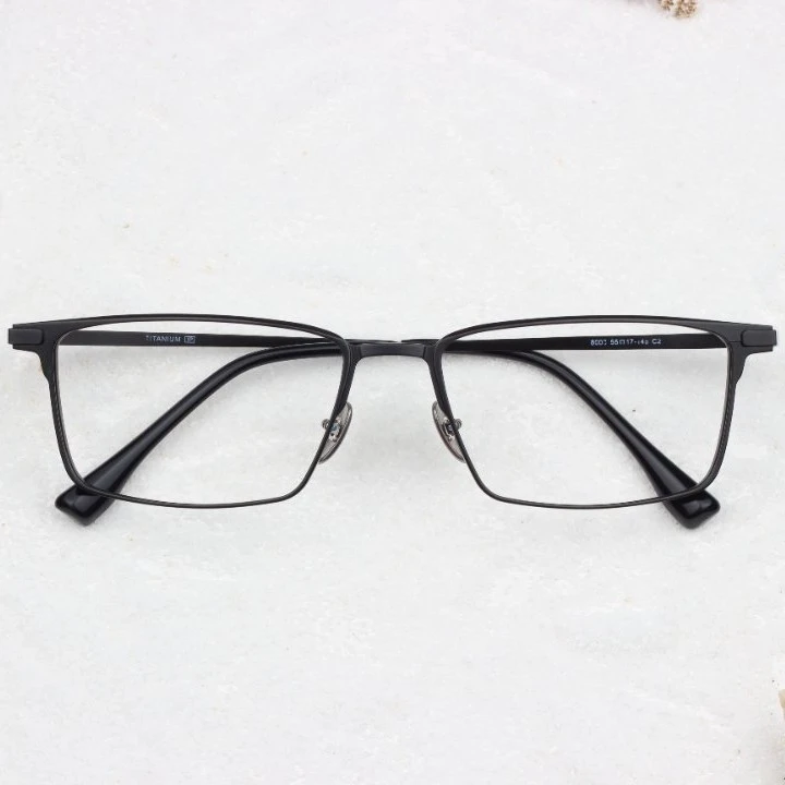 纯钛防蓝光树脂超轻全框商务镜架男士配镜定制近视镜老花镜平光镜