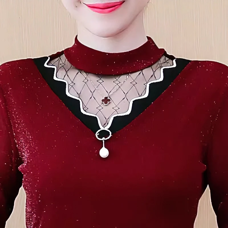 显瘦网红打底衫女长袖t恤洋气时尚修身半高领加厚保暖冬季t恤小衫