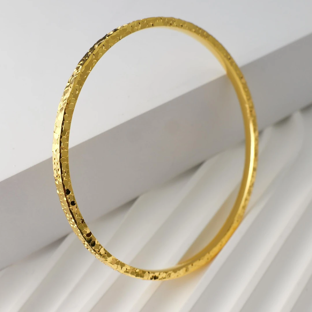 足银手镯 三面碎冰冰手镯