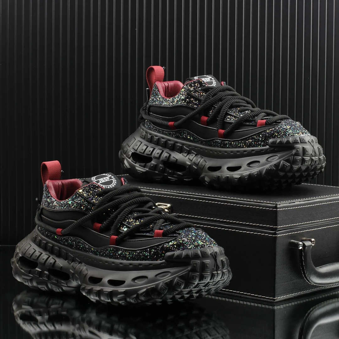 欧洲站男鞋 ins潮牌老爹鞋男款2025秋季新款厚底增高运动休闲鞋子