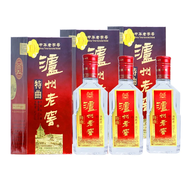 泸州老窖特曲老字号 2013年 浓香型白酒 52度165ml*3瓶