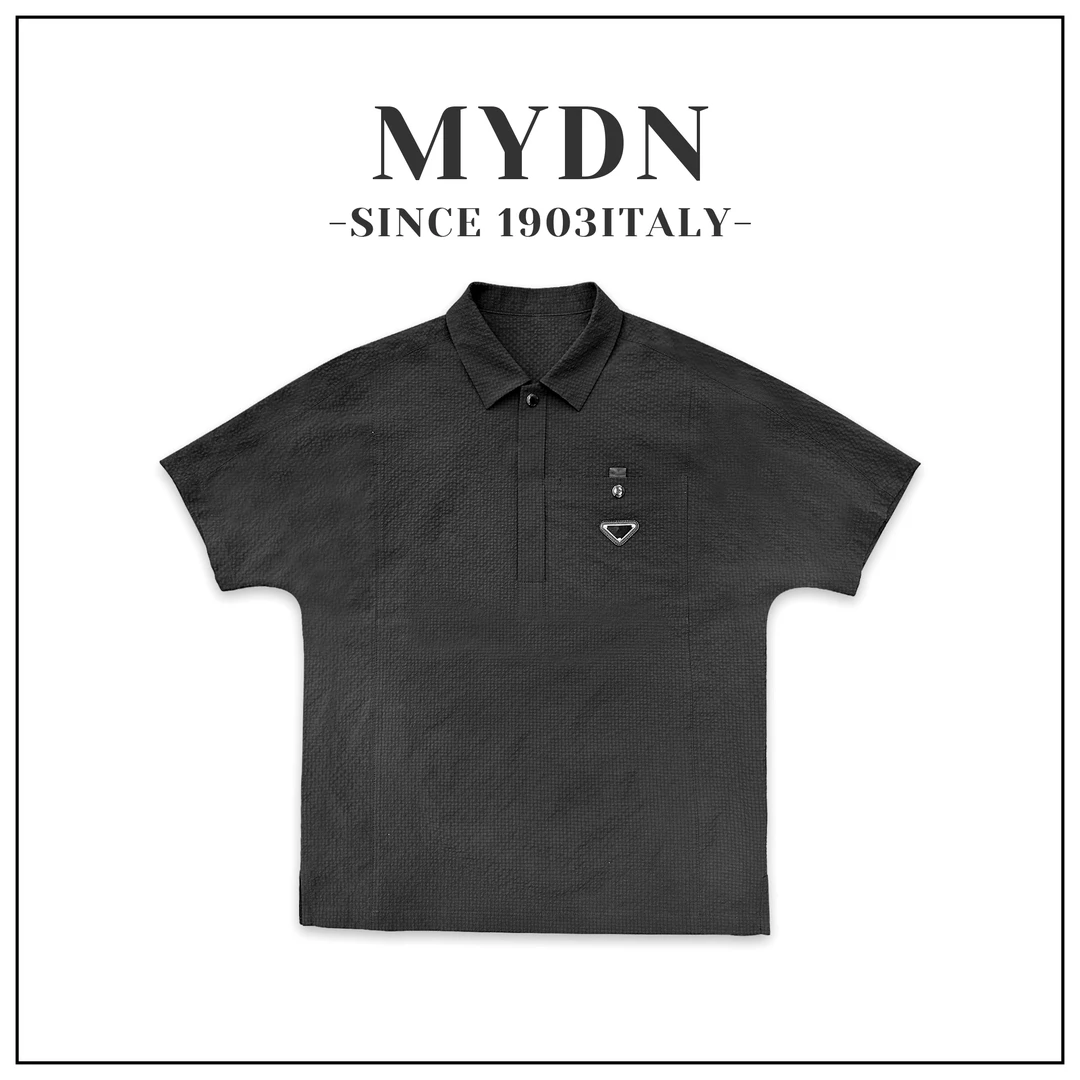 【MYDN】24年新款  轻奢时尚百搭流行休闲宽松翻领Polo衫  MY-28821