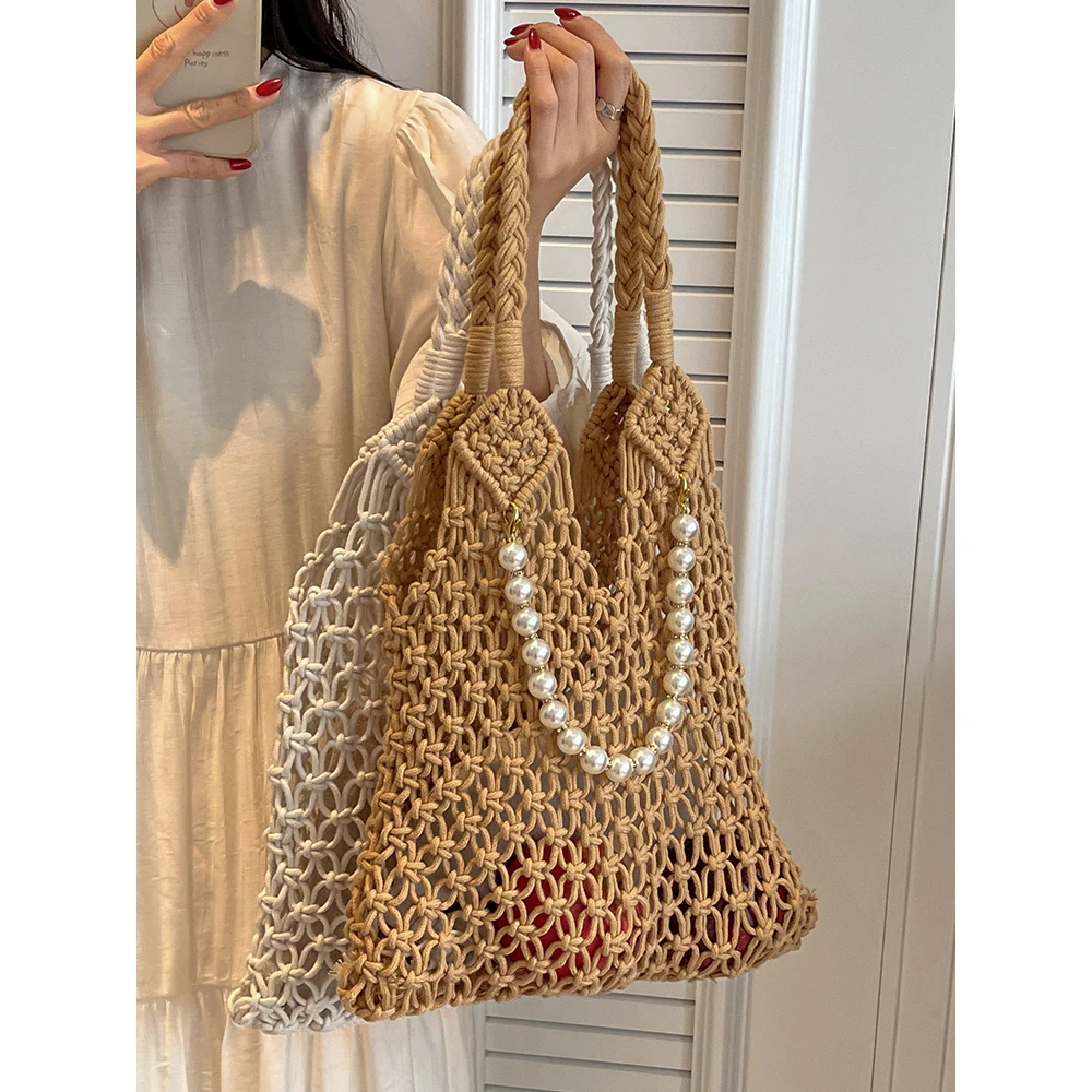 小众镂空设计包包女 新款时尚托特包休闲百搭海边沙滩包大容量