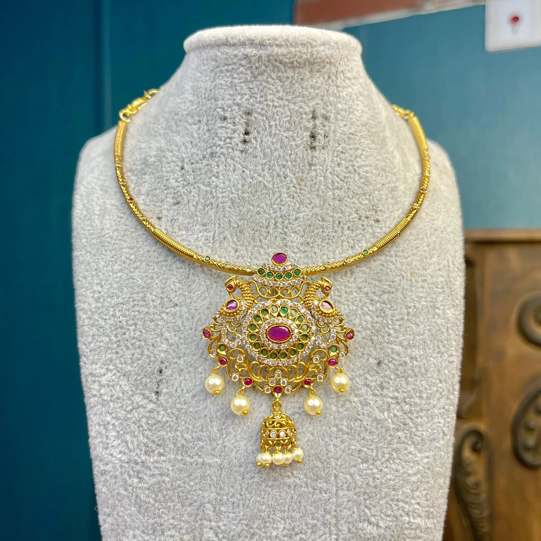 铜合金玻璃吊坠 03009 印度吊坠饰品手工春夏宫廷风镶嵌金色复古