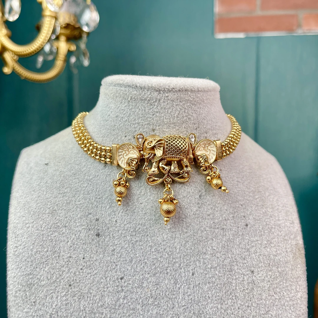 铜合金玻璃吊坠 21013印度吊坠饰品手工春夏宫廷风镶嵌金色复古