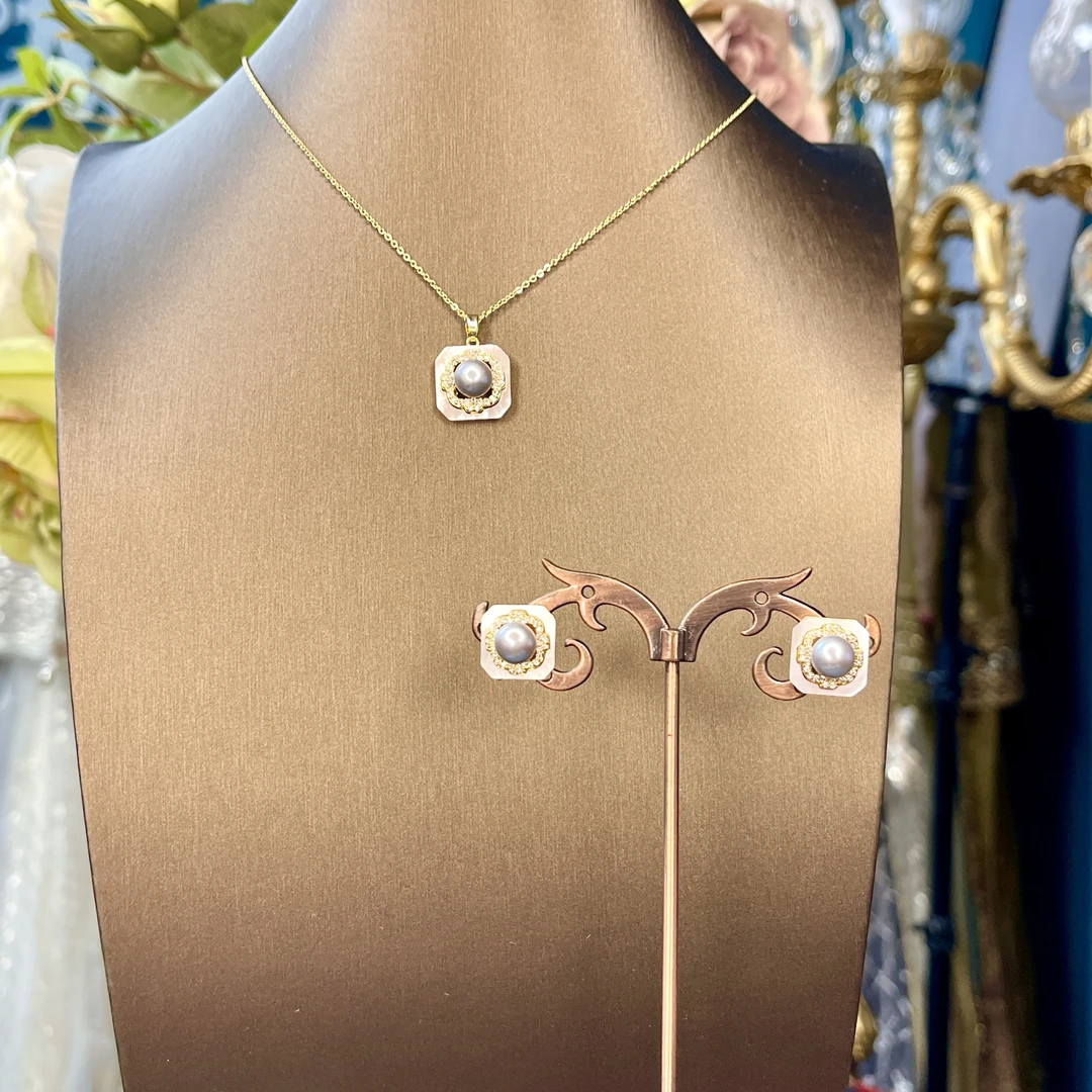 铜合金玻璃项链 【04298】瑾瑟印巴项链套装紫色精美奢华女王重工