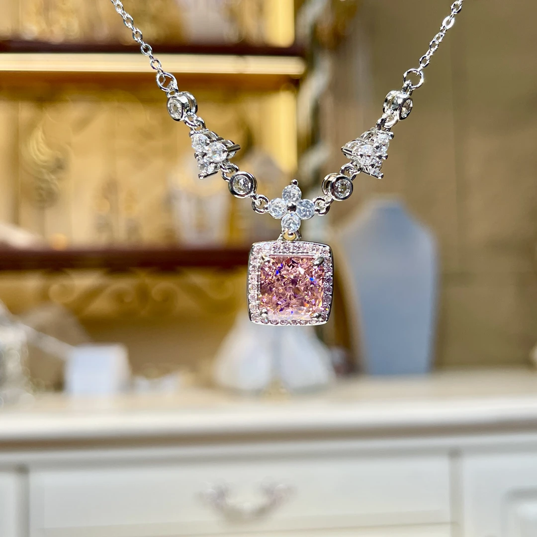 铜合金玻璃项链 【03119】瑾瑟印巴项链气质轻奢百搭简约彩色24016