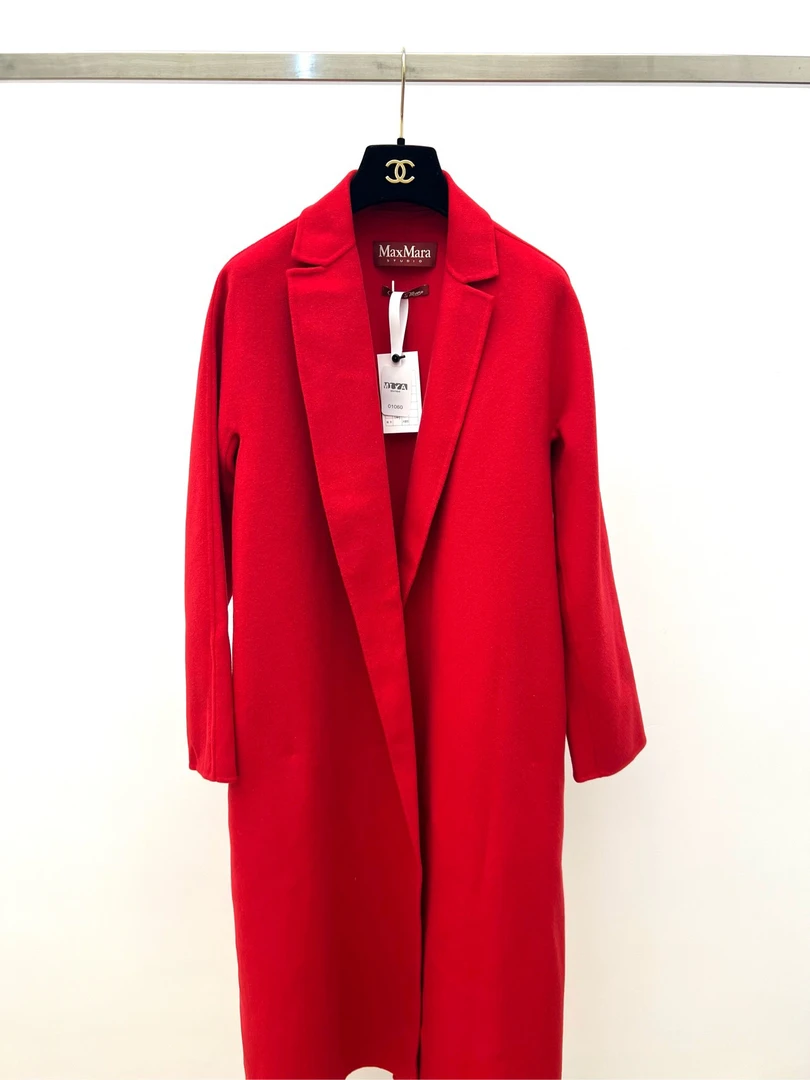 99新 MaxMara 红色腰带大衣 40码 01060