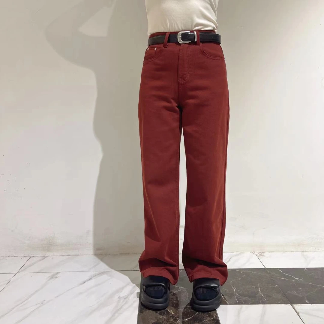 春秋季棉质复古阔腿裤显瘦显高柔软舒适宽松长裤高品质简约气质风