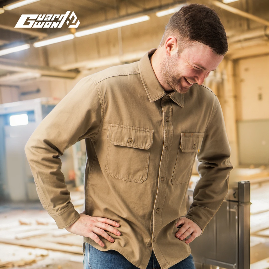 古登工装水洗衬衫多口袋耐磨韩式外套工作制服明星同款棉夹克