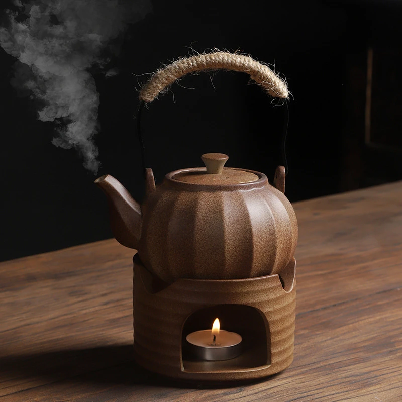 柴烧侧把壶提梁壶家用功夫茶具过滤煮茶单壶简约冲茶水壶中式泡茶