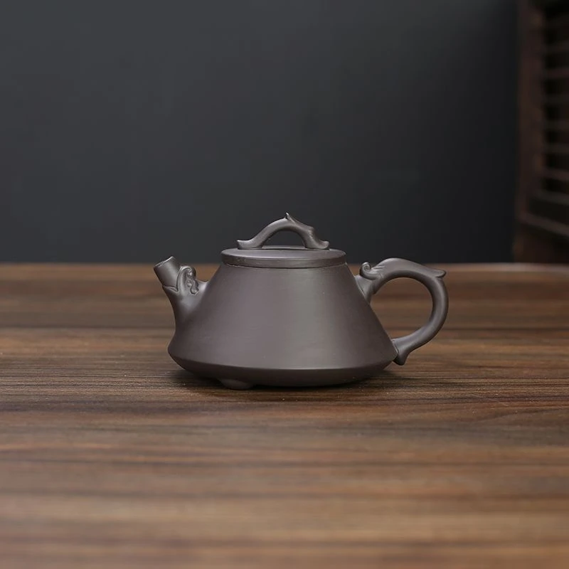 紫砂茶壶凤鸣龙把石瓢壶半手工茶壶家用高石瓢半手工大容量半手工