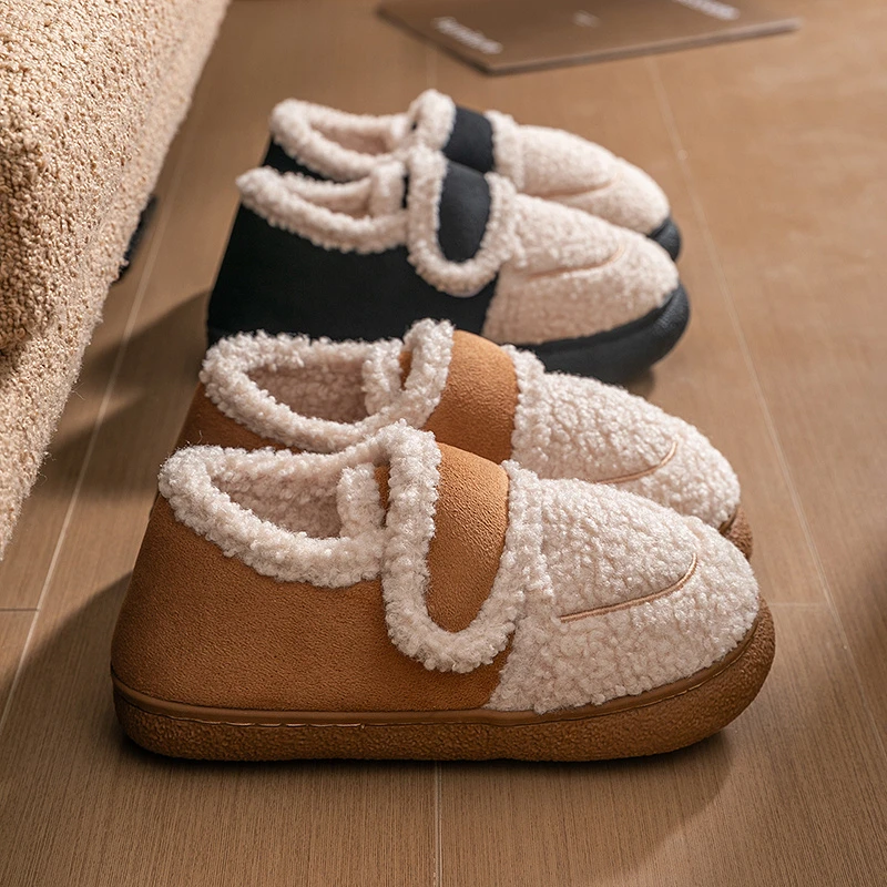 2024秋冬季爆品新款时尚包跟款棉拖鞋保暖防臭家居暖脚必备款男女