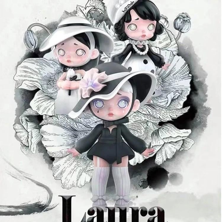 【拆盒】新品laura劳拉失色丹青系列盲盒限定款摆件潮玩手办礼物