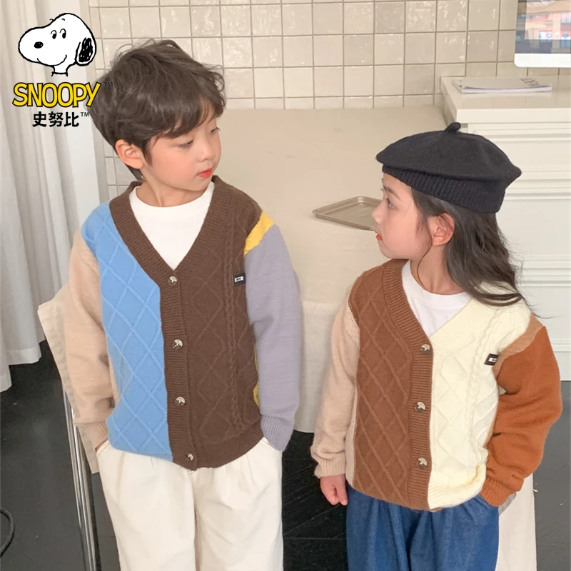 Snoopy/史努比清仓-男童女童毛衣儿童针织开衫小女孩宝宝春秋外套