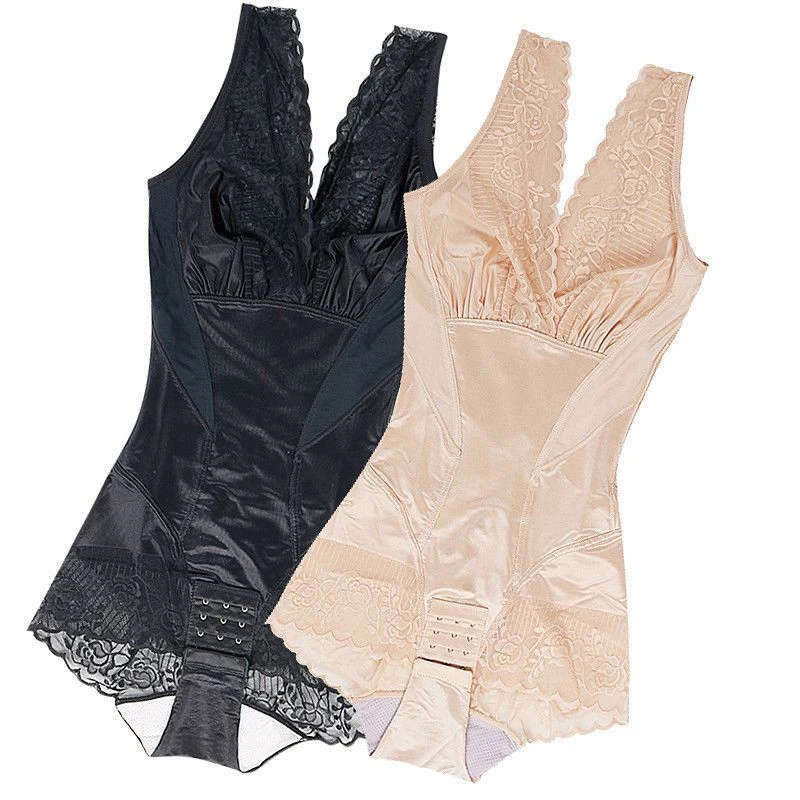 塑身衣收腹提臀瘦身三角薄款连体塑身衣挂钩款产后美体裤塑形提臀