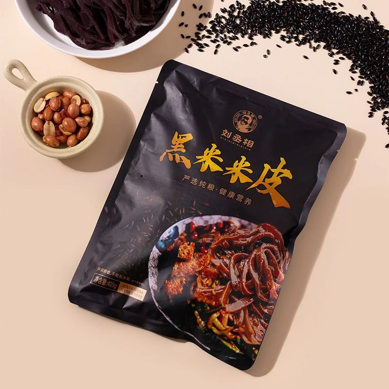 【麦吉诺】黑米米皮开袋即食米皮真空凉拌免煮劲爽香辣粗粮米皮2袋