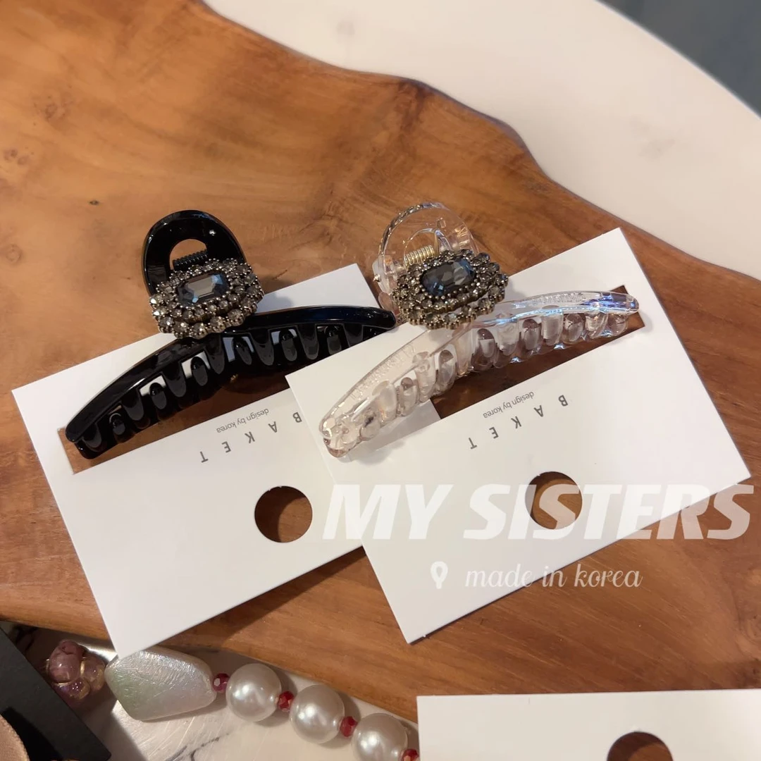 韩国东大门复古小钻气质小号仙女半抓夹T063506