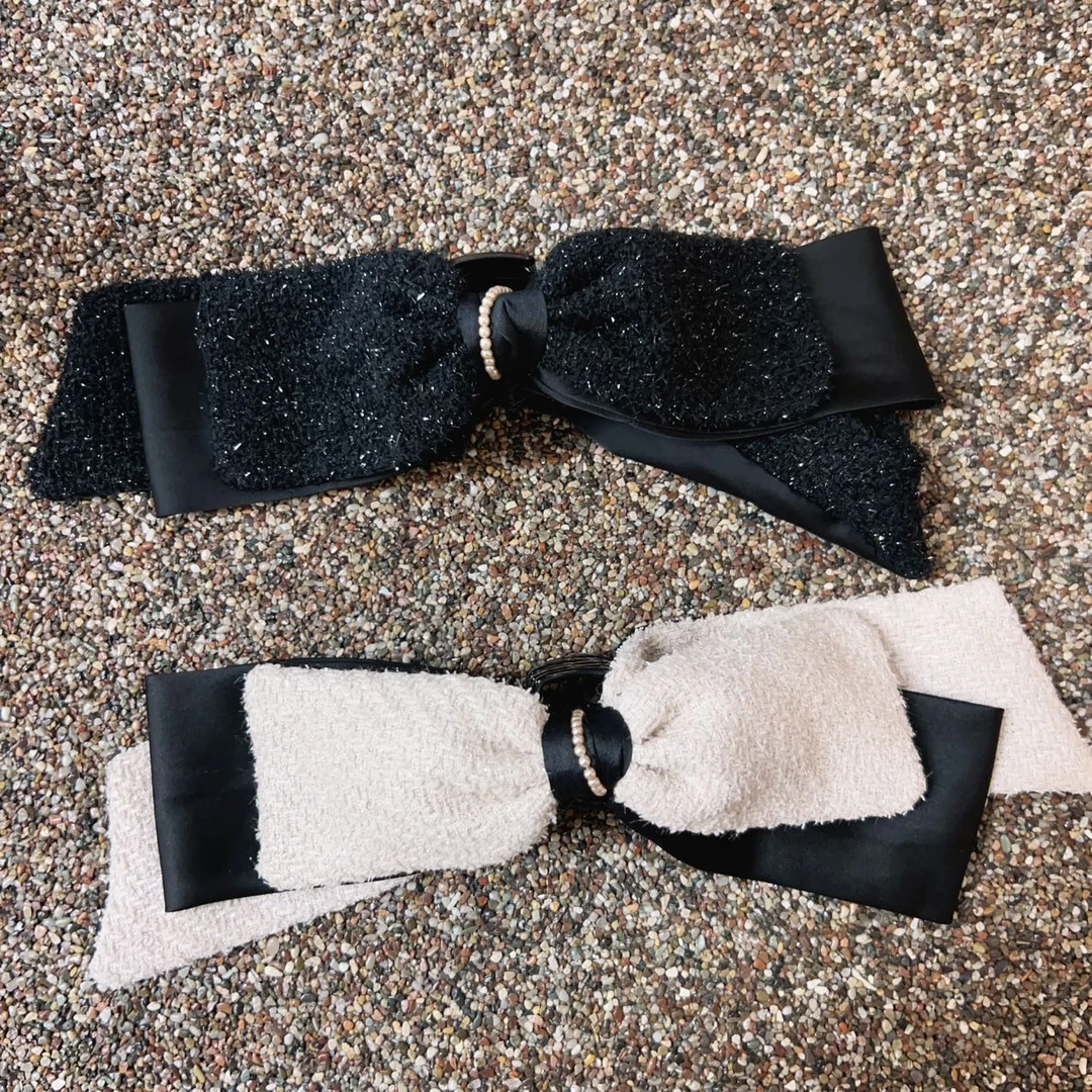 MY SISTERS韩饰气质多层蝴蝶结珠珠马尾抓夹L112704