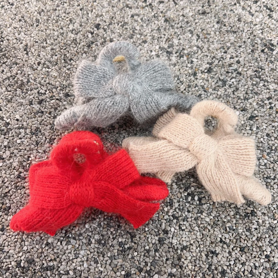 MY SISTERS韩饰手工毛线蝴蝶结抓夹L120103