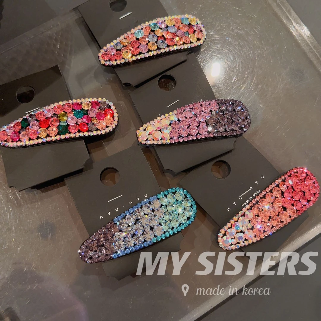 韩国东大门彩色气质三角形BB夹T040401