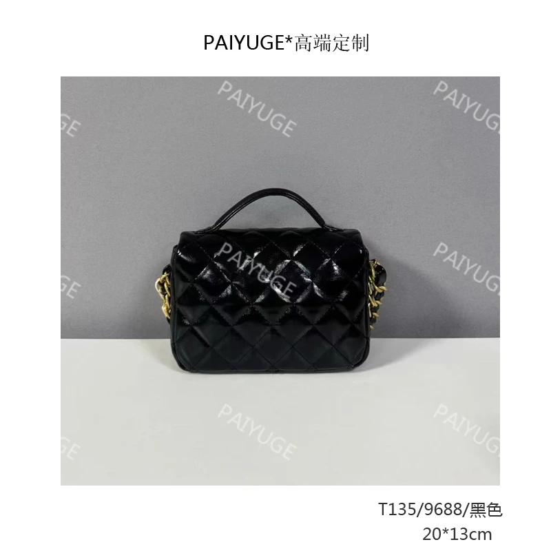 T135/9688/黑色 Paiyuge高端订制女士手提单肩包斜挎包1650