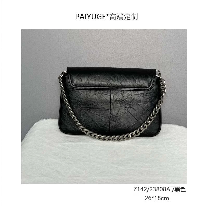 Z142/23808A/黑色  高端订制时尚女士手提包单肩包斜挎包335孤品