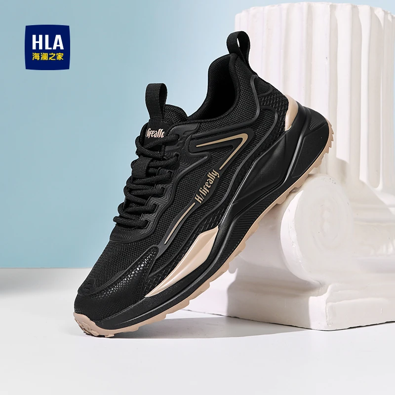 HLA/海澜之家男鞋新品秋季百搭流行增高休闲鞋时尚厚底透气运动鞋