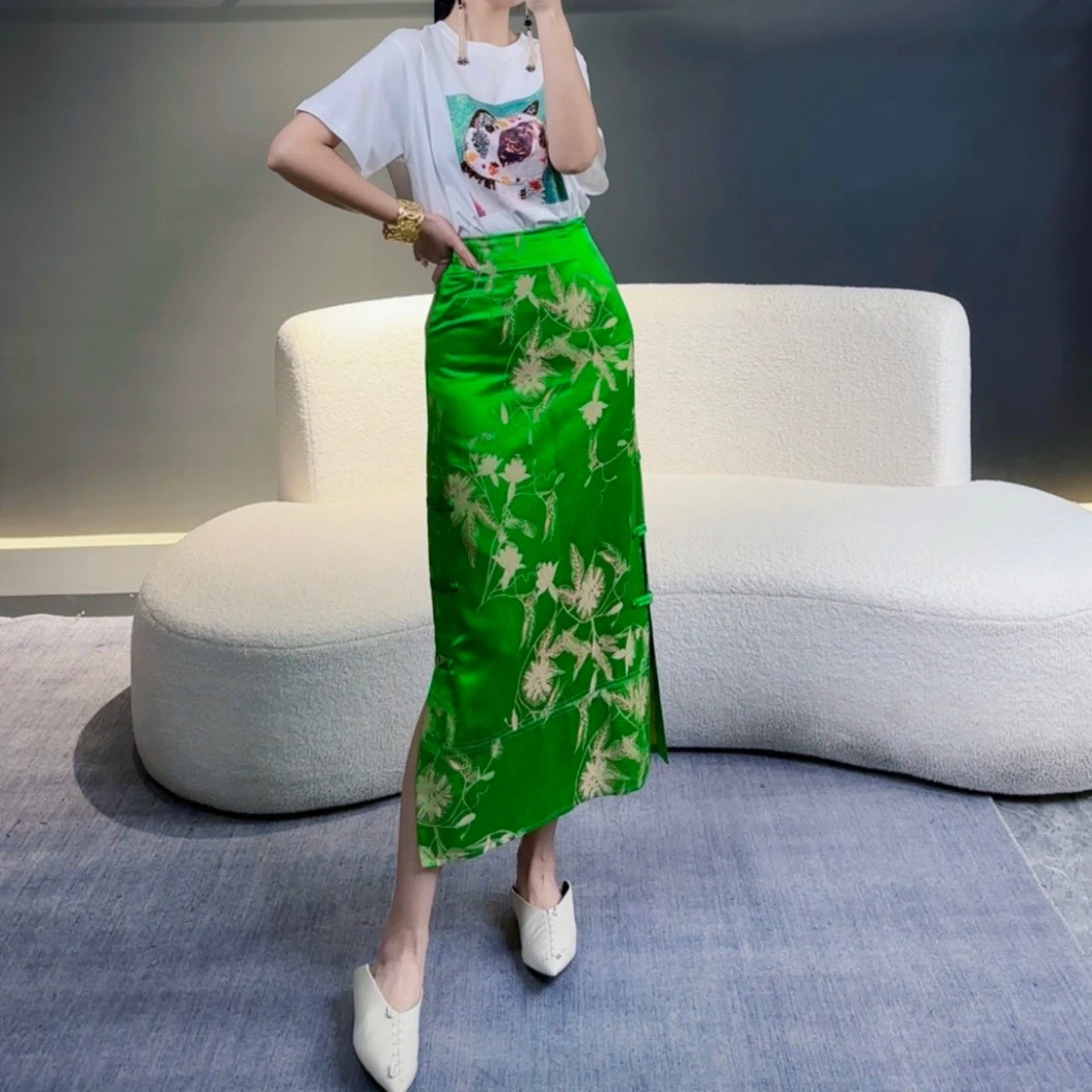 【三生三世-半裙】宁掌柜春夏新款国潮女提花半身裙LG2L23QA2911
