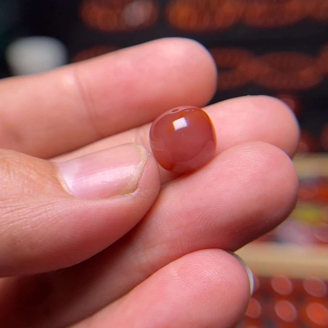 南红玛瑙珠宝奇石未镶嵌10.9*10.2mm冰飘老型