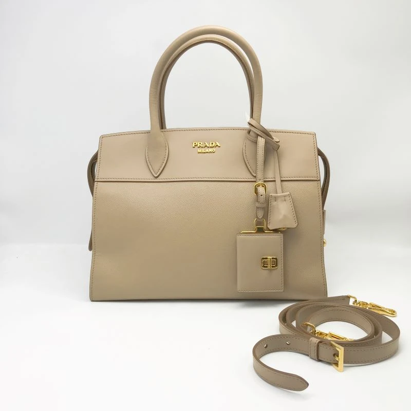 95新 Prada/普拉达 洋诚二手 普拉达奶茶色斜挎包 98新 公价36500