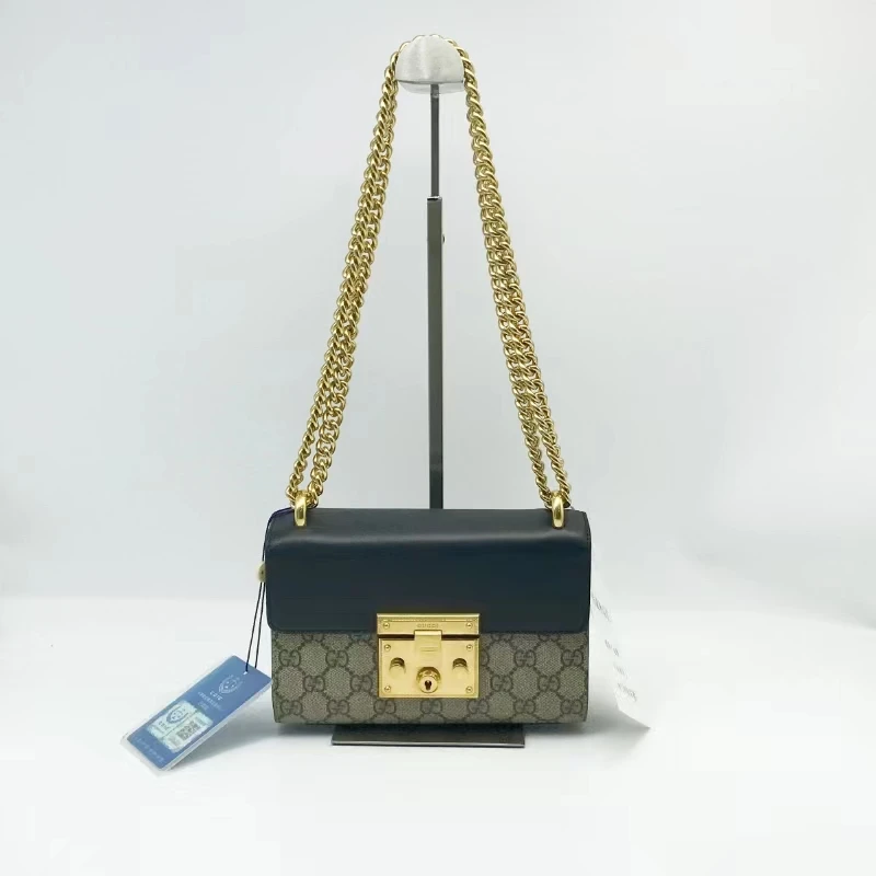 95新 GUCCI/古驰 洋诚二手 古驰黑盖月光宝盒链条包95新公价18000