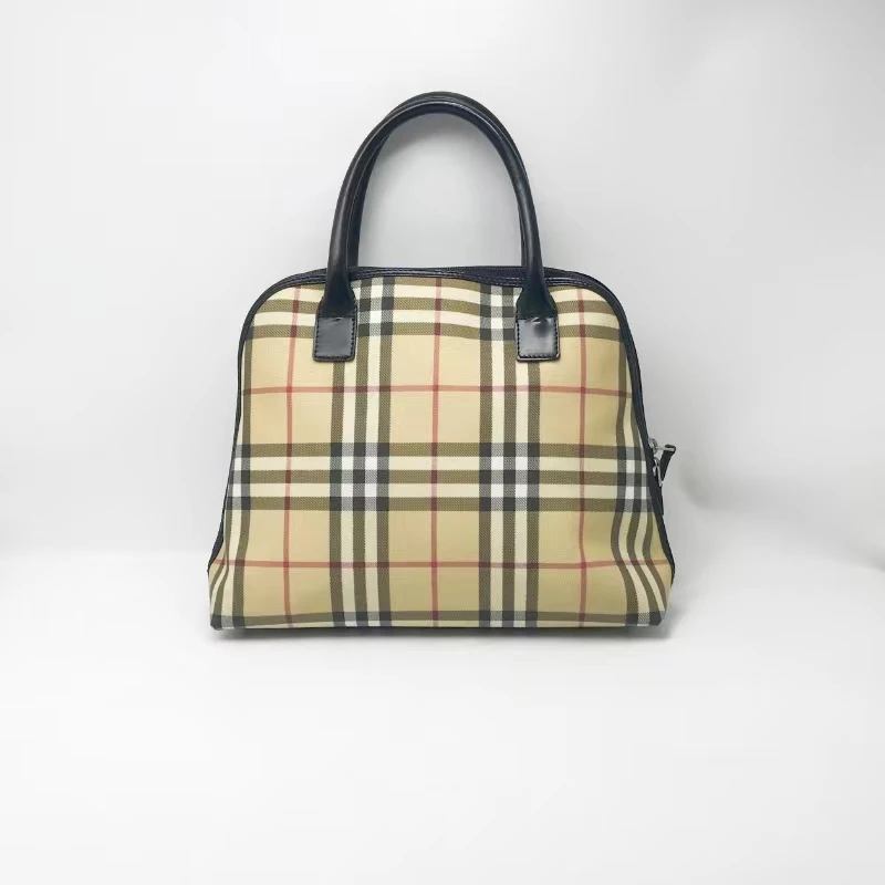 95新 BURBERRY/博柏利 洋诚二手 巴宝莉格纹手提贝壳包 95新