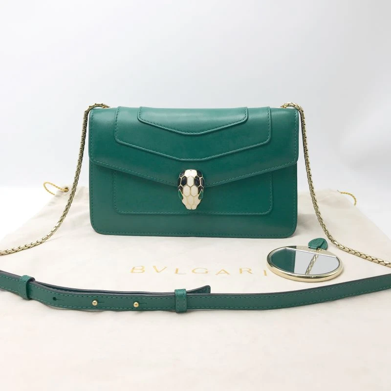 95新 BVLGARI/宝格丽 洋诚二手 宝格丽绿蛇头包 98新 公价21600
