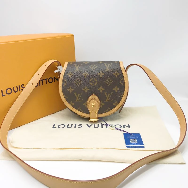 95新 LouisVuitton/路易威登 洋诚二手 LV老花斜挎马鞍包 98新