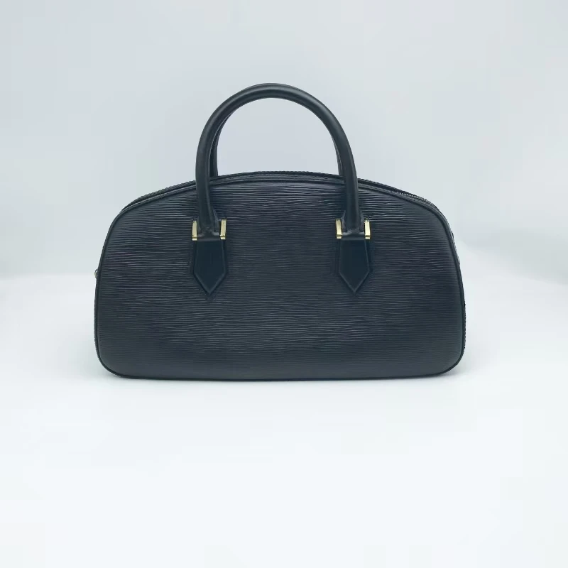 95新 LouisVuitton/路易威登 洋诚二手 LV黑色水波纹手提包 95新