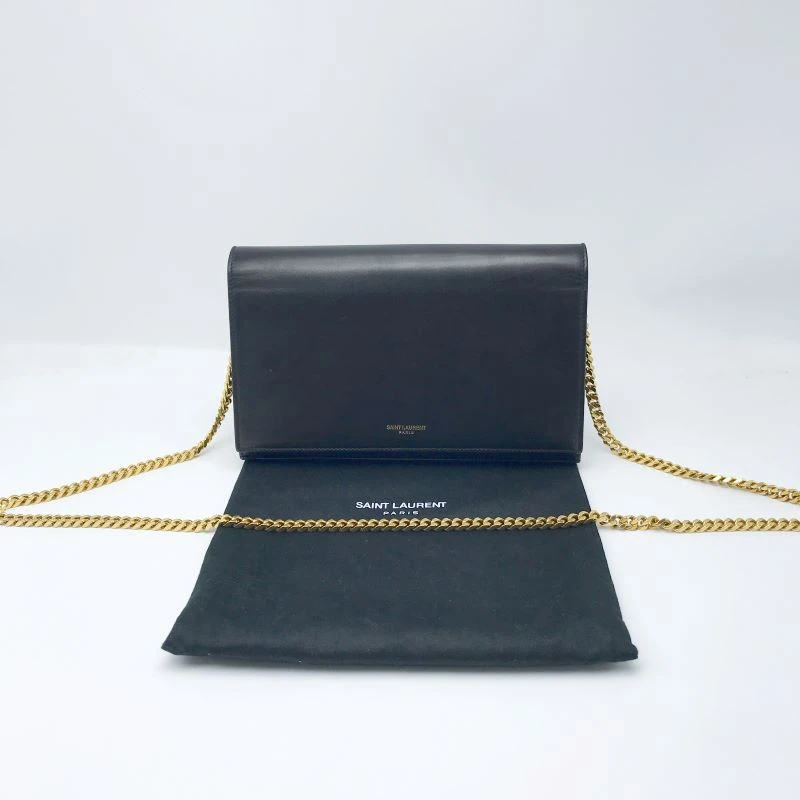 95新 YSL/圣罗兰 洋诚二手 圣罗兰黑金斜挎包 95新 公价15100