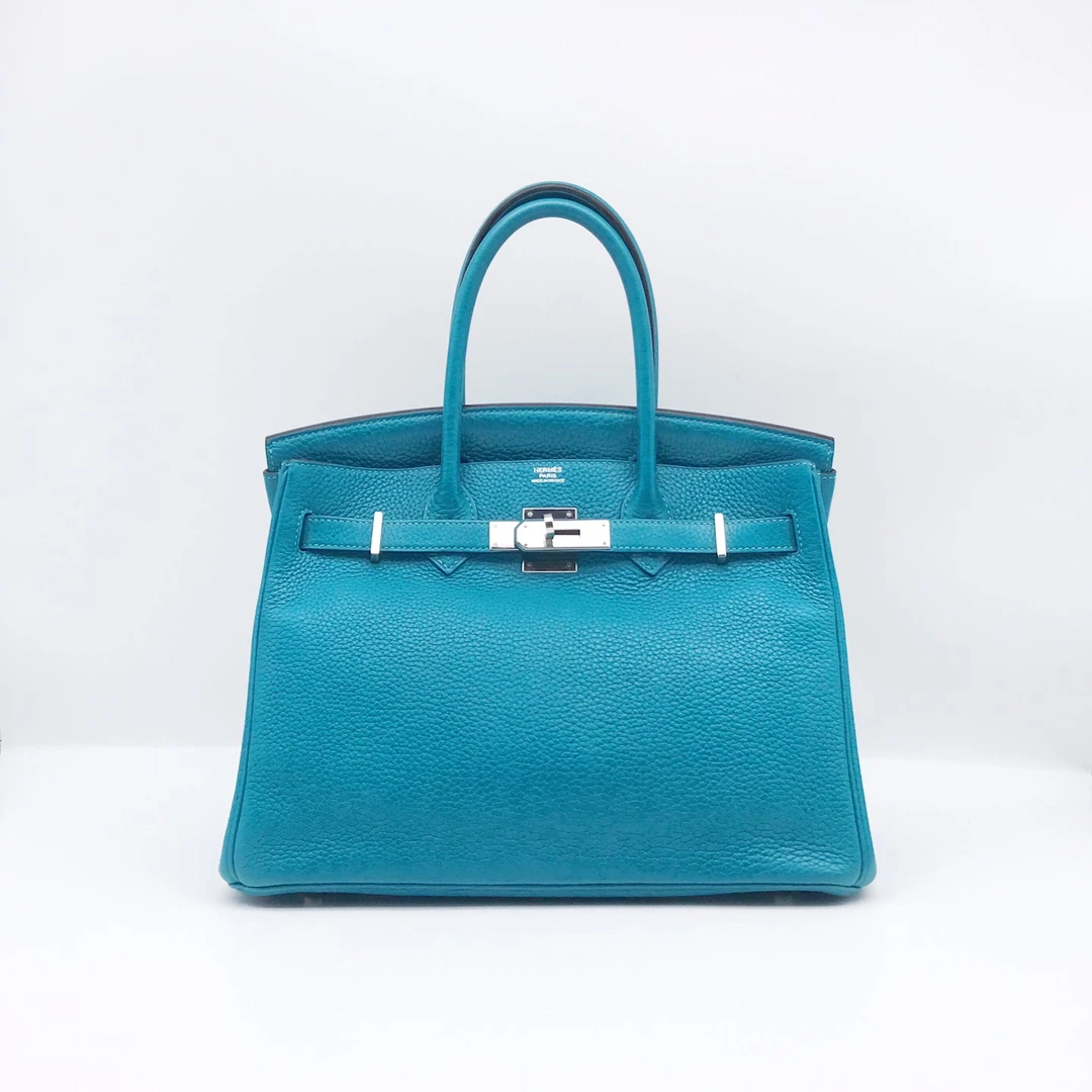 95新 Hermes/爱马仕 洋诚二手 爱马仕蓝色Birkin手提包 95新