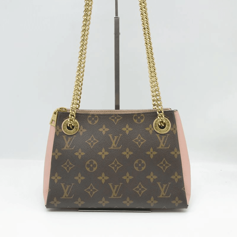 95新 LouisVuitton/路易威登 洋诚二手 LV老花拼粉单肩链条包95新