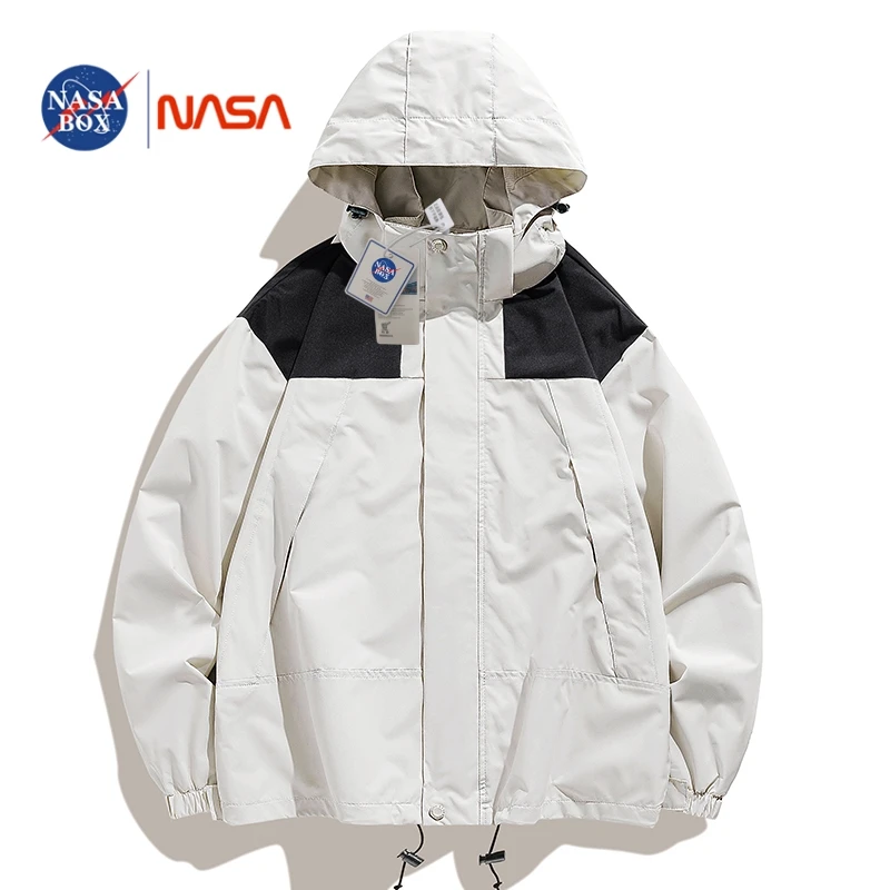 NASA BOX秋冬季冲锋衣户外三防保暖登山宽松日系ins男女休闲外套