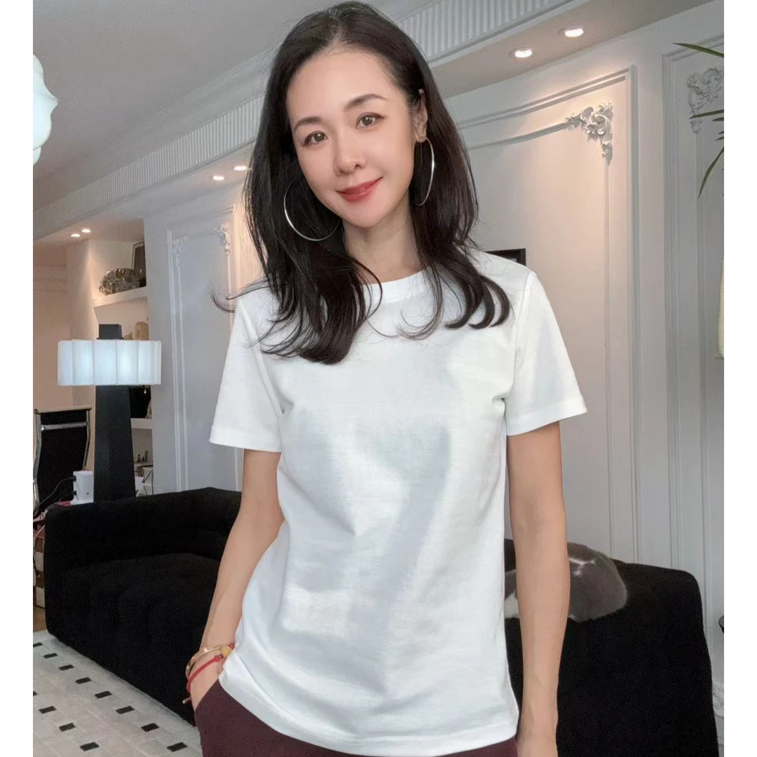 ACBOUTIQUE【十字架】双层纯色圆领短袖T恤ACMO2158